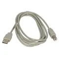 USB kábel (2.0), USB A M- USB B M, 5m, szürke, Logo