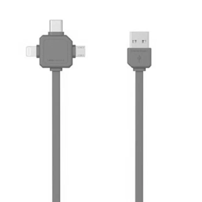 Termék főképe Kabel USB (2.0), USB A M- USB C / Lightning / Micro-USB, 1.5m, 3v1, růžový, Powercube, pl