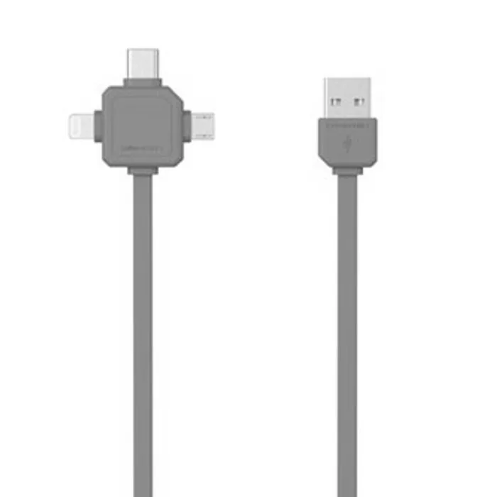 Termék főképe Kabel USB (2.0), USB A M- USB C / Lightning / Micro-USB, 1.5m, 3v1, zelený, Powercube, pl