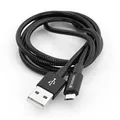 USB-kábel (2.0), USB A M-USB Micro, 1m, fekete, Verbatim, doboz, 48863