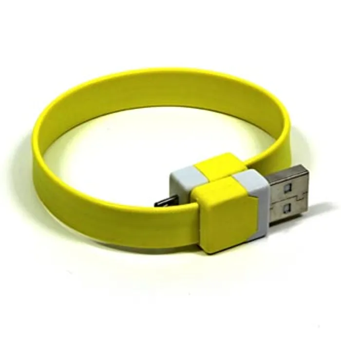 Termék főképe Kabel USB (2.0), USB A M- USB micro M, 0.25m, žlutý, náramek