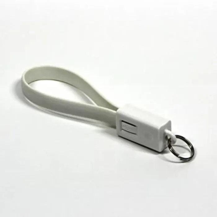 Termék főképe Kabel USB (2.0), USB A M- USB micro M, 0.2m, bílý, klíčenka