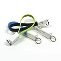 Következő termékkép USB kábel (2.0), USB A M- USB micro M, 0,2 m, fekete, logó, buborékfólia, kulcstartó