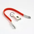 Következő termékkép Kabel USB (2.0), USB A M- USB micro M, 0.2m, oranžový, Logo, blistr, klíčenka