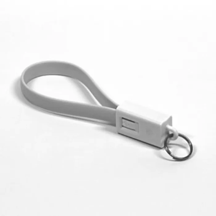 Termék főképe Kabel USB (2.0), USB A M- USB micro M, 0.2m, světle zelená, Logo, blistr, klíčenka