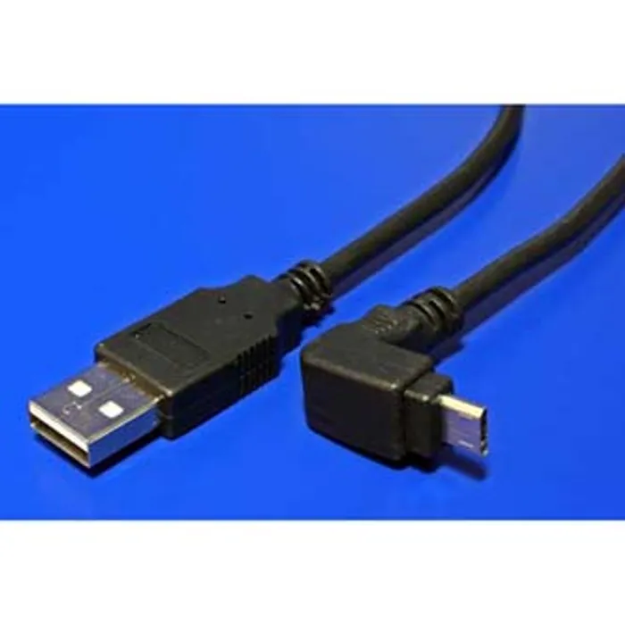 Termék főképe Kabel USB (2.0), USB A M- USB micro M, 1.8m, lomený 90°, černý