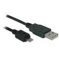Következő termékkép USB kábel (2.0), USB A M- USB micro M, 1m, fekete, embléma