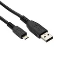 USB kábel (2.0), USB A M- USB micro M, 1 m, Logó, buborékfólia