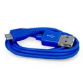 USB kábel (2.0), USB A M- USB micro M, 1m, kék