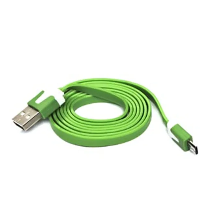 Termék főképe Kabel USB (2.0), USB A M- USB micro M, 1m, plochý, zelený, Logo, blistr