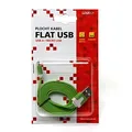 Következő termékkép USB kábel (2.0), USB A M- USB micro M, 1 m, lapos, zöld, embléma, buborékfólia