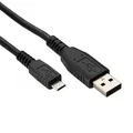 USB kábel (2.0), USB A M- USB micro M, 3 m, fekete