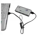 USB kábel (2.0), USB A M- USB mini M (5 tűs), 0,3 m, fekete, logó, kameraszíj