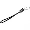 USB kábel (2.0), USB A M- USB mini M (5 tűs), 0,3 m, fekete, logó, kameraszíj