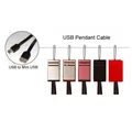 USB kábel (2.0), USB A M- USB mini M (5 tűs), 0,3 m, fekete, logó, kameraszíj