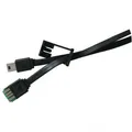 Következő termékkép USB kábel (2.0), USB A M- USB mini M (5 tűs), 0,3 m, fekete, logó, kameraszíj