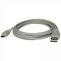 USB kábel (2.0), USB A M- USB mini M (5 tűs), 3 m, fekete, embléma