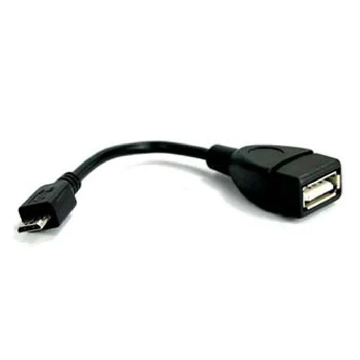 Termék főképe Kabel USB (2.0), USB micro OTG M- USB A OTG F, 0.15m, černý