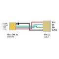 Következő termékkép USB kábel (2.0), USB micro OTG M- USB A OTG F, 0.15m, fekete