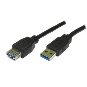 USB kábel (3.0), USB A M- USB A F, 1,8 m, fekete