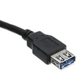 USB kábel (3.0), USB A M- USB A F, 1,8 m, fekete