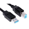 USB kábel (3.0), USB A M- USB B M, 1,8 m, fekete