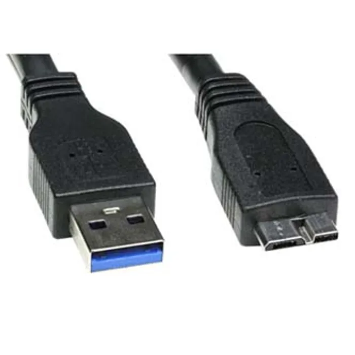Termék főképe Kabel USB (3.0), USB A M- USB micro B M, 2m, černý, Logo, blistr