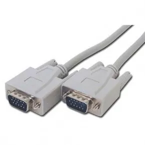 Kábel VGA (D-sub) M- VGA (D-sub) M, 2 m, szürke, logó, buborékfólia
