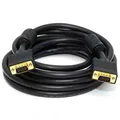 Kábel VGA (D-sub) M - VGA (D-sub) M, 5m, aranyozott csatlakozók, árnyékolt, fekete