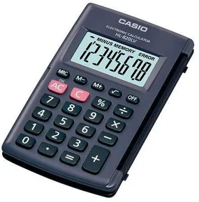 Zseb számológép, 8 számjegyű kijelző, CASIO HL-820LV