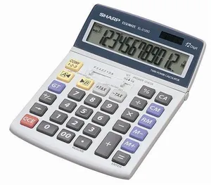 Számológép, asztali, 12 számjegyű kijelző, SHARP EL-2125C