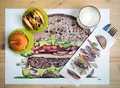 Evőeszköz táska Hamburger fehér szalvétával [125 db]