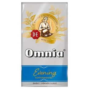 Őrölt kávé, pörkölt, vákuumcsomagolt, 250 g, DOUWE EGBERTS Omnia Evening, koffeinmentes