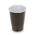 Műanyag kávéspohár (PP) barna/fehér átmérő 70mm 180ml [100 db]