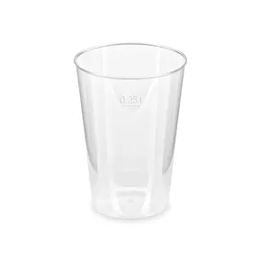 Műanyag pohár (PS) víztiszta átmérő 76mm 0,25L [50 db]
