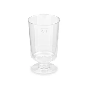 Műanyag pohár (PS) talpas víztiszta átmérő 51mm 0,1L [15 db]