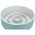 Kerámia tál lassú etetéshez, körök, szürke-kék 0,45 l/ o 14 cm