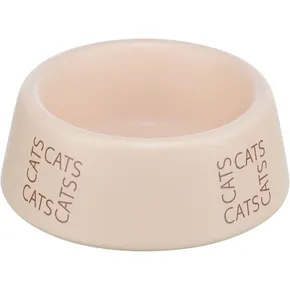 Keramikus macskás tál CATS felirattal, 0,15 l/o 12 cm, rózsaszín
