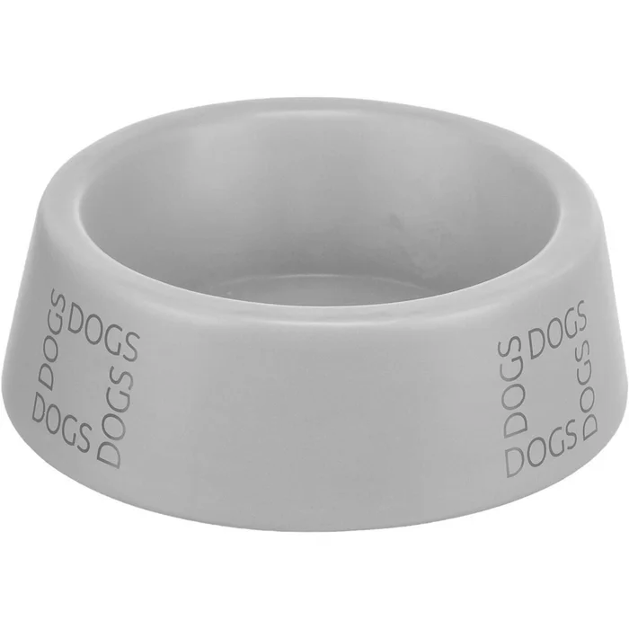 Termék főképe Keramická miska pro psy s nápisem DOGS, šedomodrá1 l/ o 20 cm