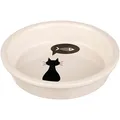 Következő termékkép Kerámia tál fekete macskával, fehér peremmel 0,25 l/13 cm