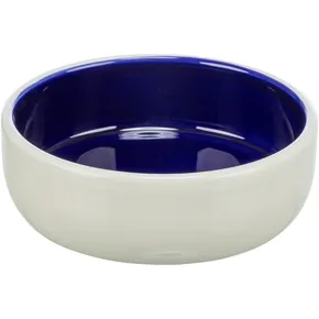 Kerámia tál mázzal 300ml/12cm - krém/kék