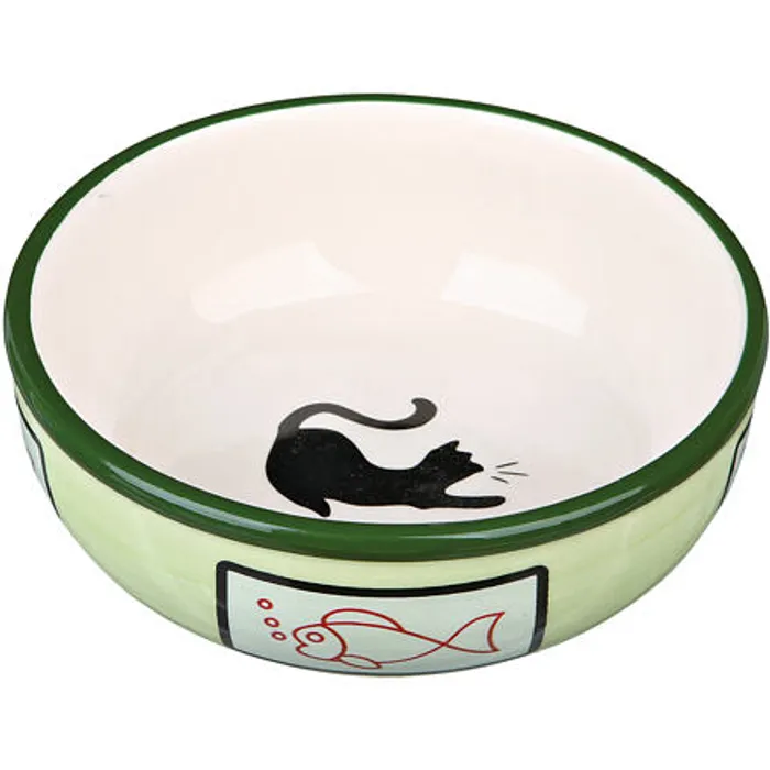 Termék főképe Keramická miska s kočkou a rybou, glazura 0,35l/12,5cm