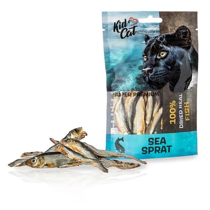 Termék főképe KIDCAT SUPER PREMIUM 100%  dried real SEA SPRAT - mini sušený mořský šprot, 6 cm / 40 g
