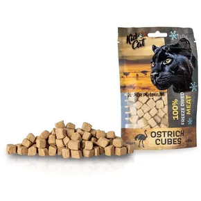 KIDCAT SUPER PREMIUM 100% fagyasztva szárított STRUCCI CUBES - strucc hús, 25 g