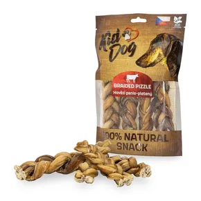 KIDDOG 100% Természetes Snack, marha pénisz fonott 12 cm / 200 g