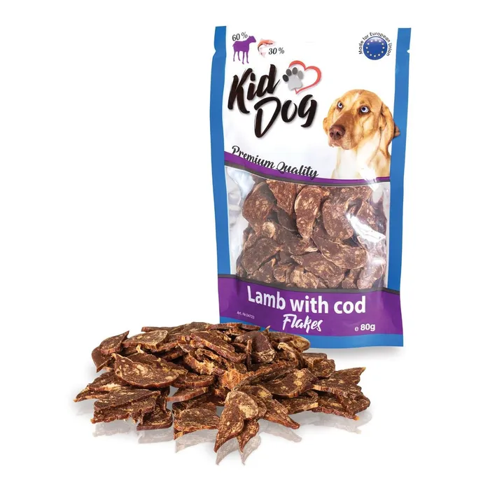 Termék főképe KIDDOG jehněčí lupínky s mořskou treskou 80 g