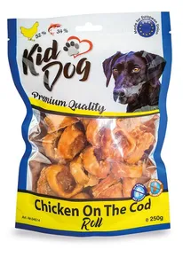 KIDDOG csirkehús tőkehal tekercsen 250 g