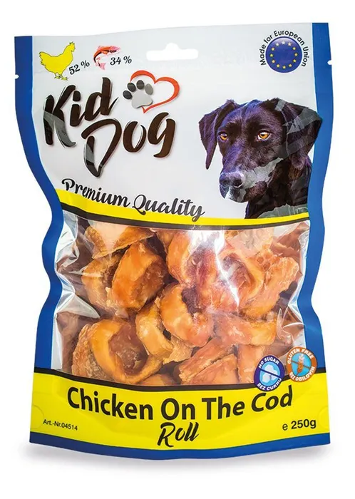 Termék főképe KIDDOG kuřecí masíčko na tresčí rolce 250 g