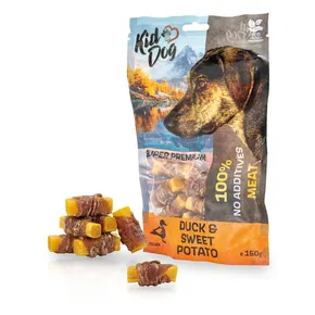 KIDDOG SUPER PREMIUM 100% kacsa hús batáton adalékanyagok nélkül 150 g
