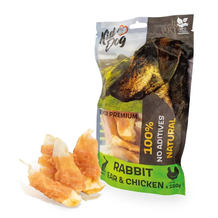 Termék főképe KIDDOG SUPER PREMIUM 100% kuřecí prsa na králičím uchu 150 g